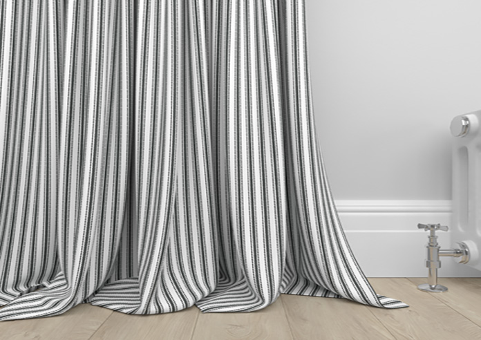 Lace Stripes, Jet - Made to Measure Curtains - Image 6